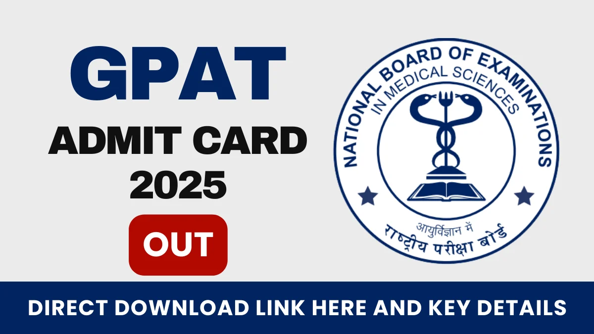 GPAT Admit Card 2025