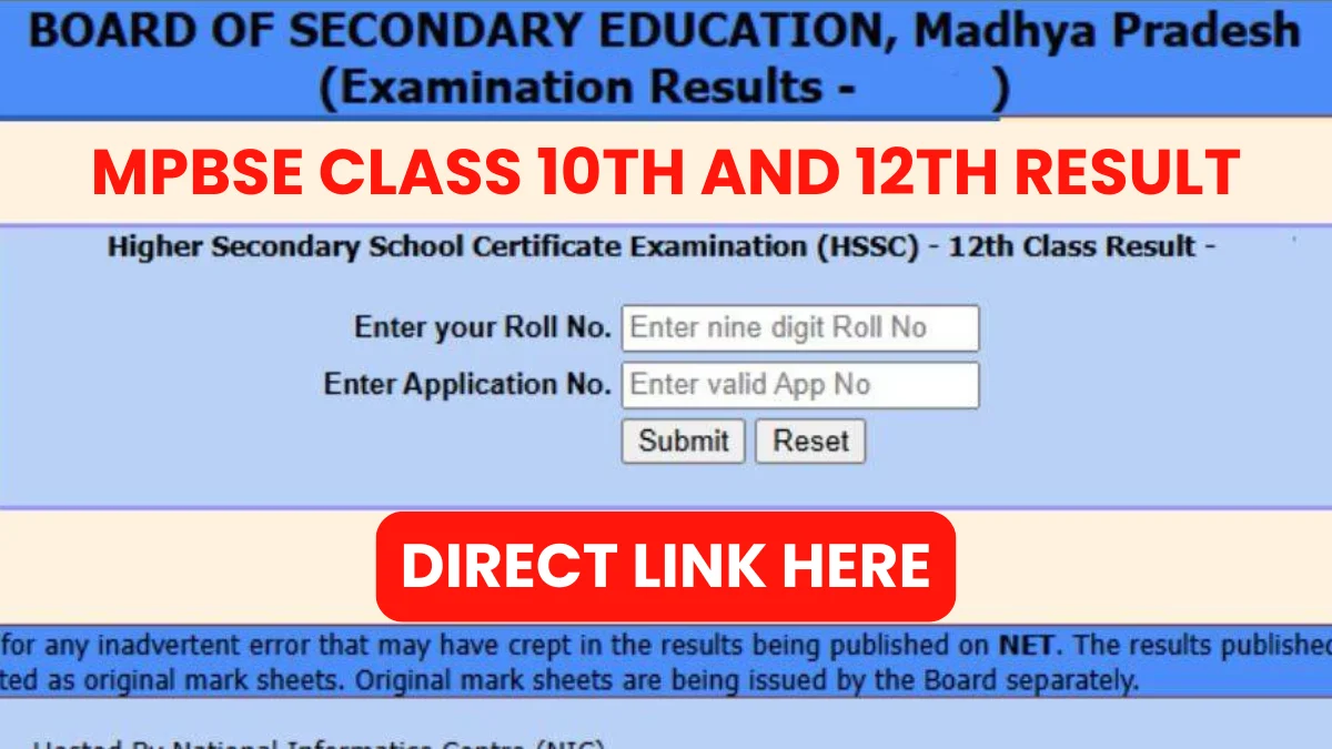 MP Board Result 2025