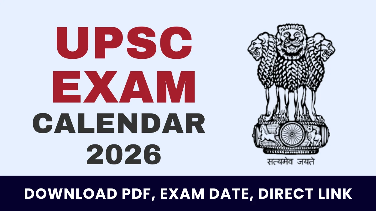UPSC Exam Calendar 2026
