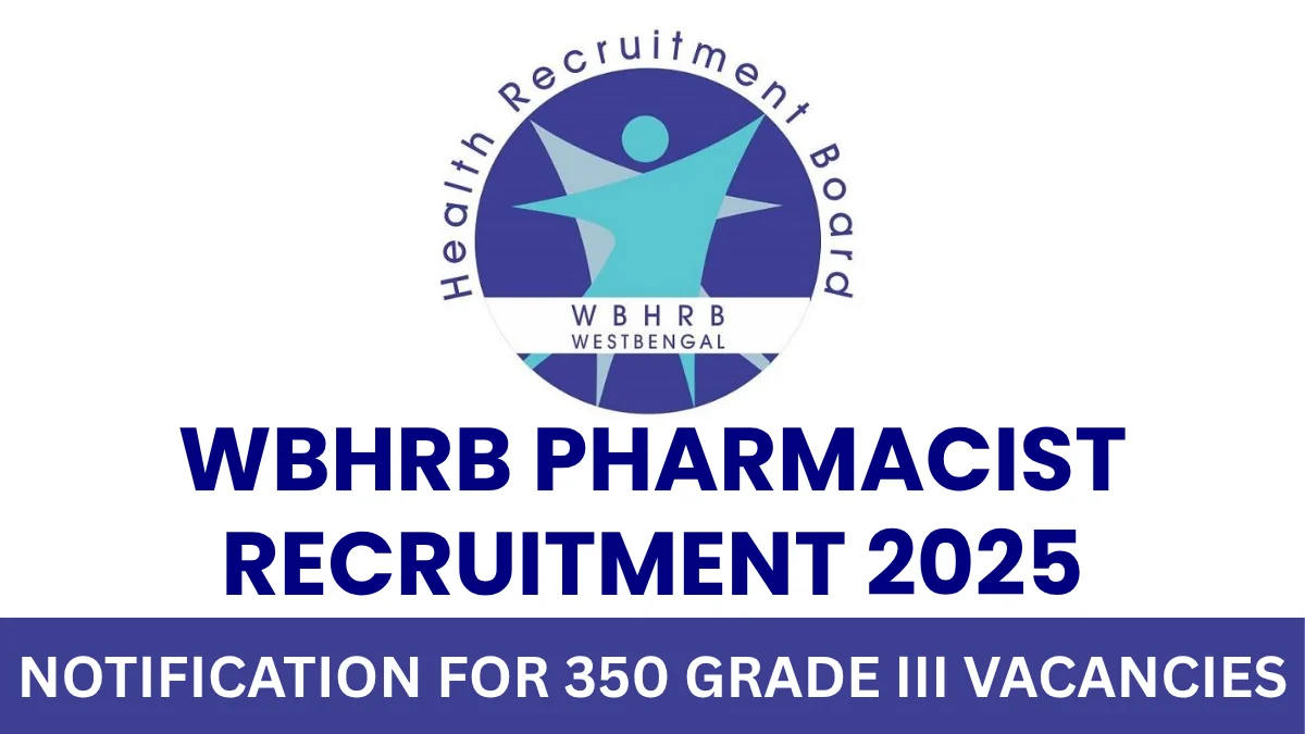 WBHRB Pharmacist Recruitment 2025